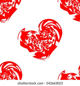 seamless texture for Valentine's day red hearts