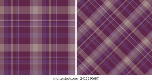 Seamless texture vector of background check plaid with a textile fabric tartan pattern. Set in skin colours. Casual menswear fashion for daily style.