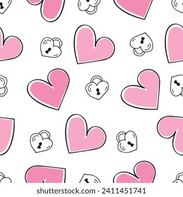 Seamless texture vector pattern for Valentine's Day