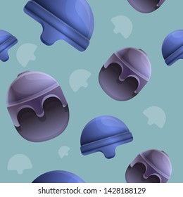 seamless texture of viking helmets, vector illustration
