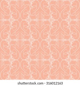 Seamless texture with vintage calligraphical elements. Vector pattern