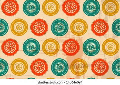 seamless texture vintage car wheel. Vector vintage car seamless pattern. ink stains and brush strokes. texture of the old paper