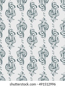 Seamless texture with vintage graphic abstract elements. Gothic vintage background. Nice background for your projects.