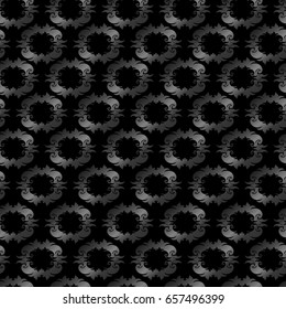Seamless texture in vintage style and silver-black colors