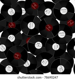 seamless texture with vinyls