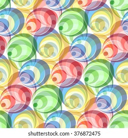 Seamless texture with vivid circles and rings