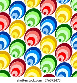 Seamless texture with vivid circles and rings