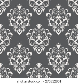 Seamless Texture wallpapers in the style of Baroque . Background of gray and white color . Can be used for backgrounds and page fill web design