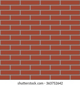 seamless texture walls of red brick vector background