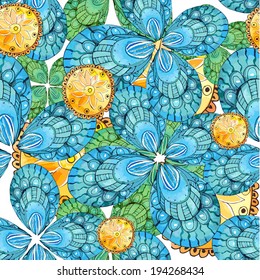 seamless texture of watercolor floral
