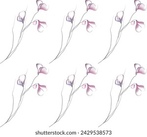 seamless texture watercolor flowers vector illustration congratulations postcard romantic clipart