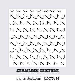 Seamless texture. Waves lines texture. Stripped geometric seamless pattern. Modern repeating stylish texture. Flat pattern on white background. Vector