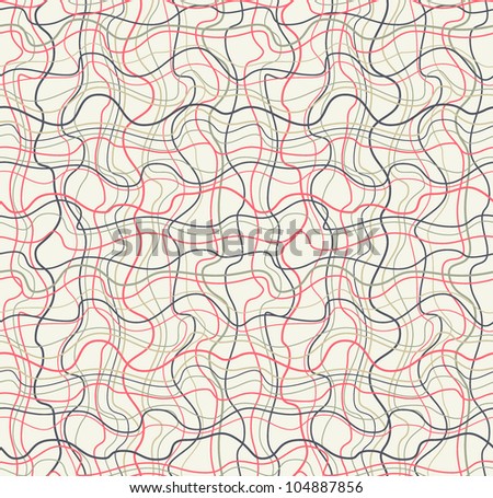 Seamless texture with wavy cell. peculiar background