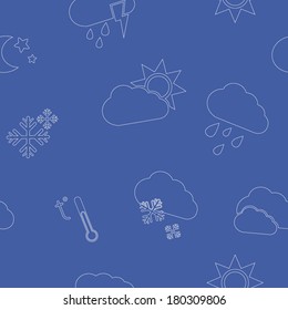 seamless texture with weather icons