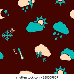 seamless texture with weather icons