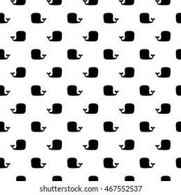 Seamless texture with whales