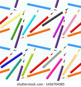 seamless texture which shows a set of colored pencils