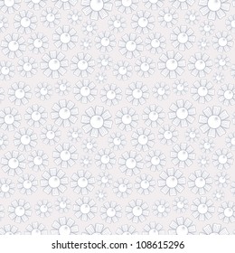 Seamless texture of white chamomiles. Vector illustration