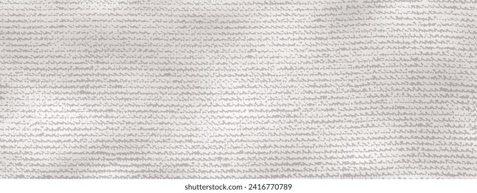 Seamless texture of white microfiber towel. Pattern with small loops of fabric for cleaning. Background in the form of a terry rug. Vector illustration