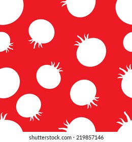 seamless texture of white silhouettes on a colorful background tomatoes