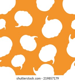 seamless texture of white silhouettes pumpkin on a colored background