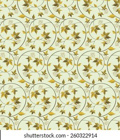 Seamless texture wild grapes. Vector background.