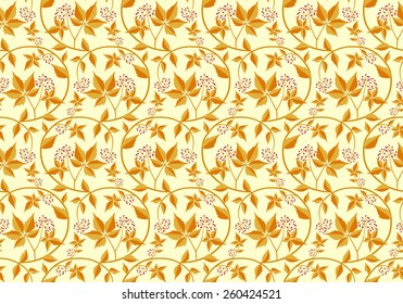 Seamless texture wild grapes. Vector background.