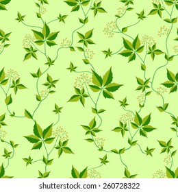 Seamless texture wild grapes. Vector background.