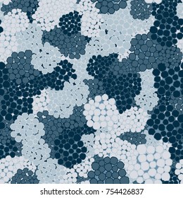 Seamless texture. Winter colors. Fashionable camouflage "clust of clods." For use in 3D, design and textiles.