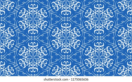 Seamless texture. Winter decoration. Snowflakes.