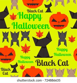 Seamless texture for wrapping at Halloween. Vector illustration