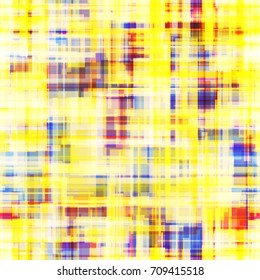 Seamless texture. Yellow, blue, orange colors. Paint pattern from rectangles. Abstract vector background for web page, banners, fabric, home decor, wrapping 