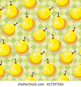 Seamless texture with yellow pears