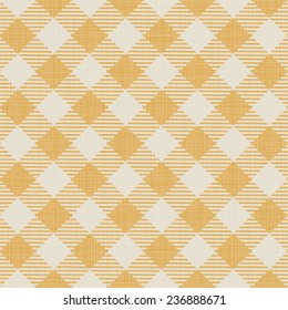 Seamless texture of yellow plaid. Vector illustration