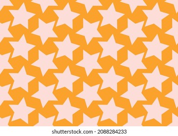Seamless texture. Yellow stars. Vector.