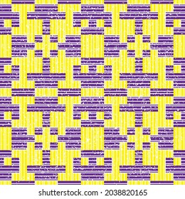 Nahtlose Textur mit gelben und violetten Segmenten. Nahtlose Vektorgrafik eps10.