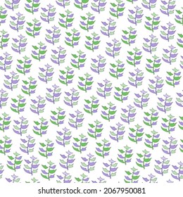 Seamless texture for your design. Hand-drawn background with fabulous trees. Doodle style.