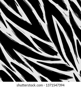 Seamless texture of zebra skin. Pattern. The skin of a wild animal. Vector EPS 10.