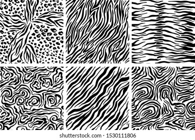 Seamless Texture Zebra Skin Vector Illustration Stock Vector (Royalty ...