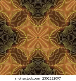 Fondo abstracto sin textura en color marrón con rayas de oro