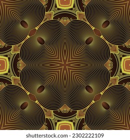 Fondo abstracto sin textura en color marrón con rayas de oro