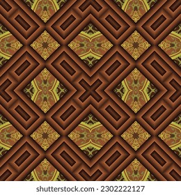Fondo abstracto sin textura en color marrón con rayas de oro