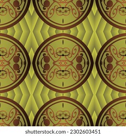 Seamless textured abstract background in brown combined with yellow gold