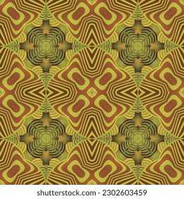 Seamless textured abstract background in brown combined with yellow gold
