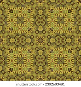 Seamless textured abstract background in brown combined with yellow gold