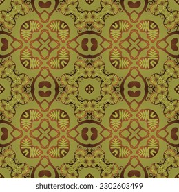 Seamless textured abstract background in brown combined with yellow gold