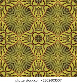 Seamless textured abstract background in brown combined with yellow gold