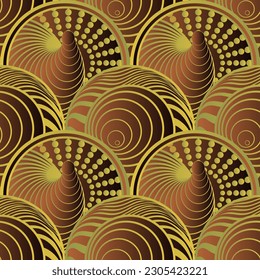 Seamless textured abstract background in dark brown and golden yellow colors
