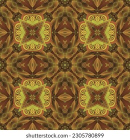 Fondo abstracto sin textura en color marrón oscuro combinado con oro amarillo
