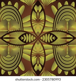 Fondo abstracto sin textura en color marrón oscuro combinado con oro amarillo